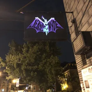 Spooky signage at the door. The place is a little easy to overlook upon arrival.