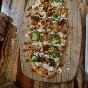 Chicken bacon ranch flatbread