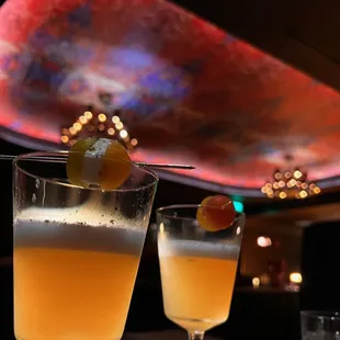 Our drinks with a view of the ceiling.   More photos to come.