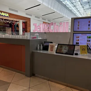 the inside of a restaurant