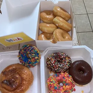 a variety of doughnuts