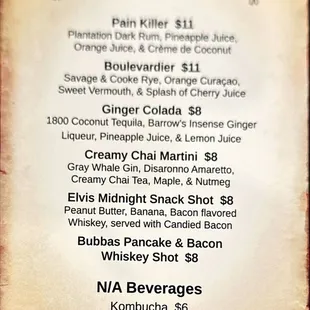 Drink Menu cocktails p2 12/17/24