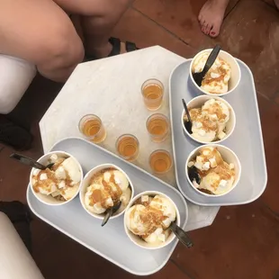 Whiskey and honey soft serve