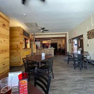 Bar area and other half of the inside seating