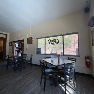 1/2 of the inside seating