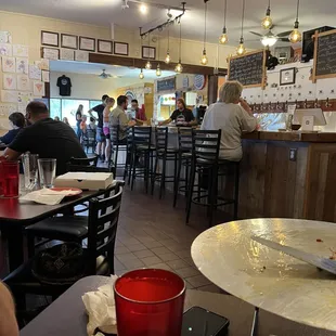 a view of the dining area