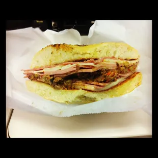 Jemil's muffuletta sandwich aka Big Ass Sandwich