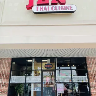 the front of the restaurant