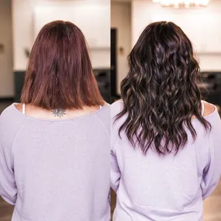 3 rows Bead and Knot Rows hair extensions