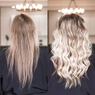 2 rows Bead and Knot Rows hair extensions