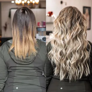 3 rows Bead and Knot Rows hair extensions