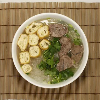 Clear Broth Beef with Bean Noodle Soup