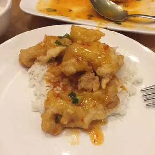Crispy Sliced Fish with Garlic Sauce