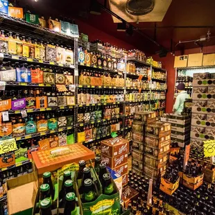 a wide selection of beer
