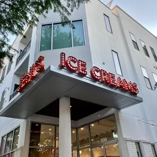 the outside of the building