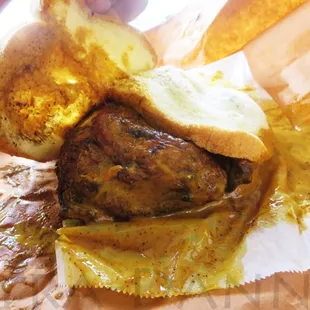 The explosion also known as a Chicken Sandwich... with bones.