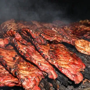 Ribs grilled to perfection on our open pit
