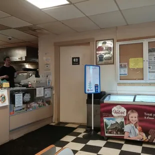 Front counter and ice cream