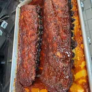 Random daily special, baked ribs!!! We also do pulled for.