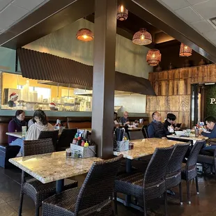 View of the dining room