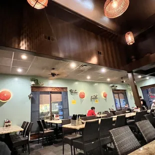 Nice street food themed interior