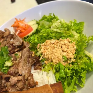 B8. Vermicelli with Grilled Skewer Pork and Egg Roll