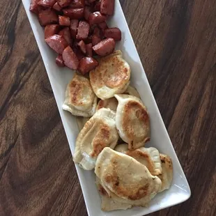 a plate of food on a table