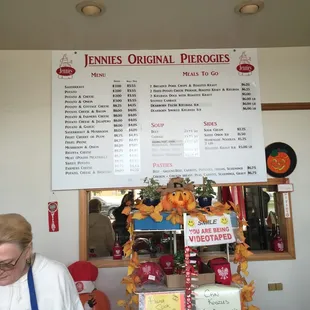 Large pierogi menu