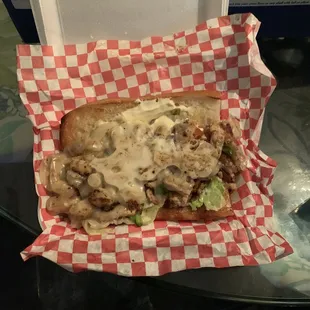 Chicken philly, the portion was massive