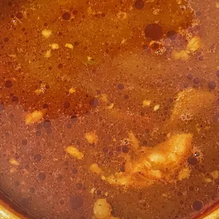 Menudo. So hot with bomb/ tender meat sitting at the bottom.