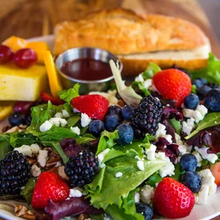 a plate of fruit salad