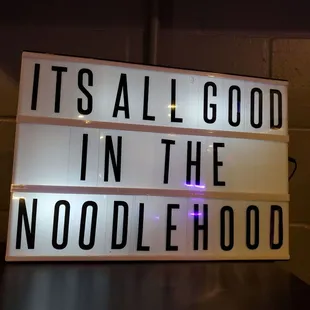 it&apos;s all good in the noodlehood