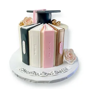 Graduation book cake
