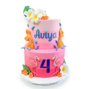 Hawaiian summer swim cake