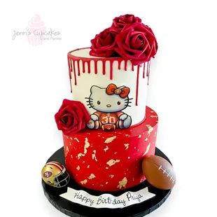 Hello kitty 49er cake