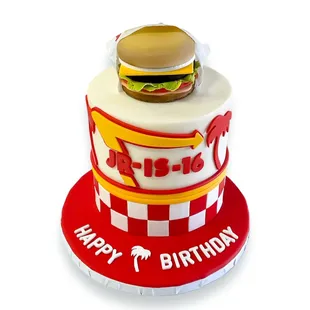 In and Out burger cake
