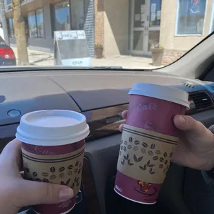 Large Latte, Small Hot Chocolate