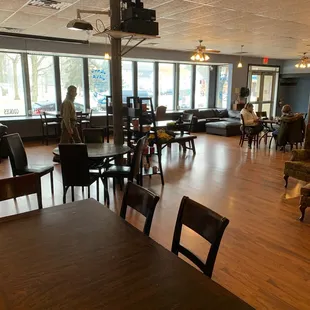 Good table separation between tables providing safe environment to enjoy your morning Java