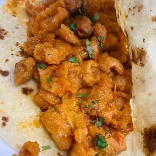 Taco de chicharrón en salsa !!