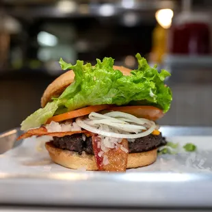 bacon cheeseburger $12.50