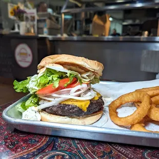 8oz cheeseburger $9.50