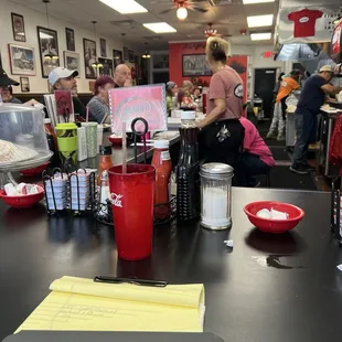 Counter and table area