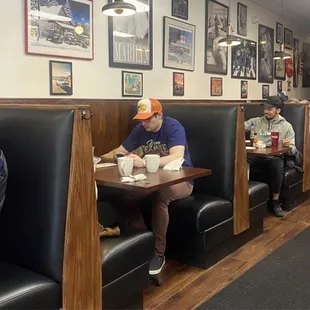 Comfortable booths- plenty of space