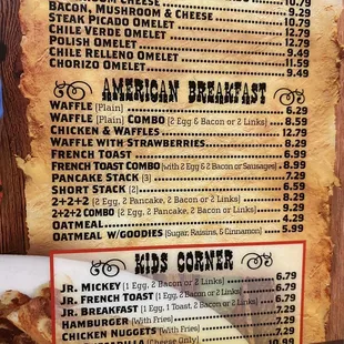 One of my kiddos had the waffle with strawberries... We added a side order of bacon. Perfect for her! 9/18/21