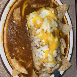 Red Steak Picado Wet Burrito