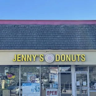 the front of jenny's donuts