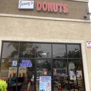 Entrance to Jenny's Donuts