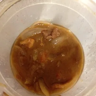 This is what the chow mein looks like when you get it delivered.  No noodles in this dish.  Know before you order.