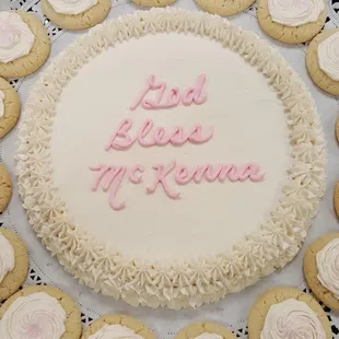 a cake with frosting