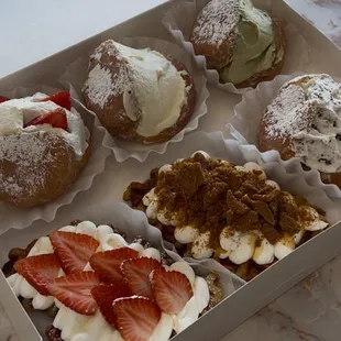 cream donuts and croffles